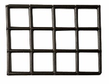 Kunststoff Sauna Gittermatte - schwarz