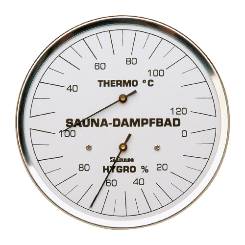 Dampfbad Klimamesser aus Edelstahl