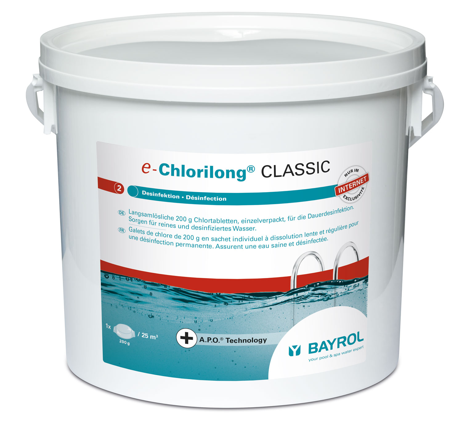 e-Chlorilong ® CLASSIC 5 kg Eimer mit Clorodor Control® Kapsel