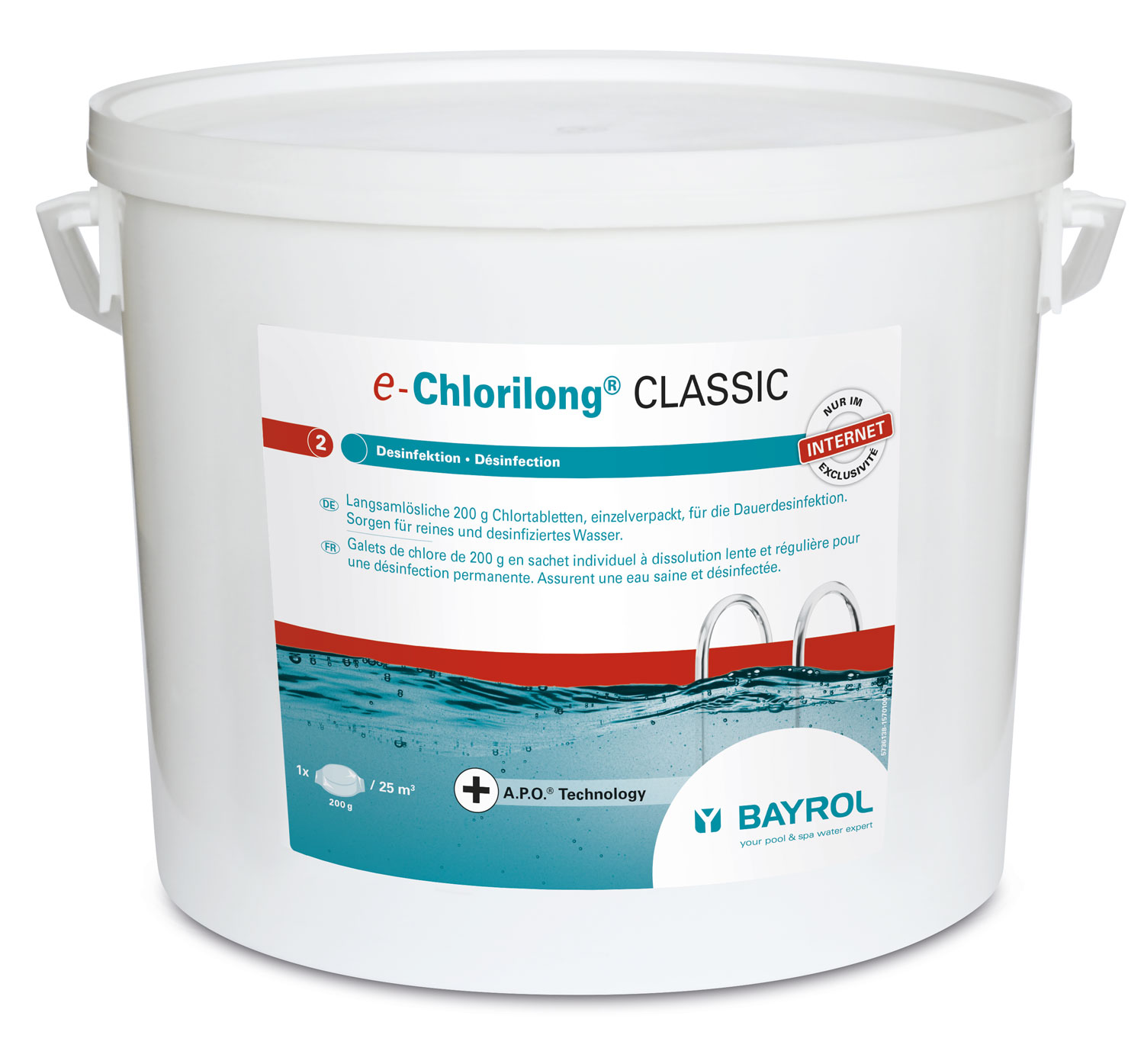 e-Chlorilong ® CLASSIC 10 kg Eimer mit Clorodor Control® Kapsel
