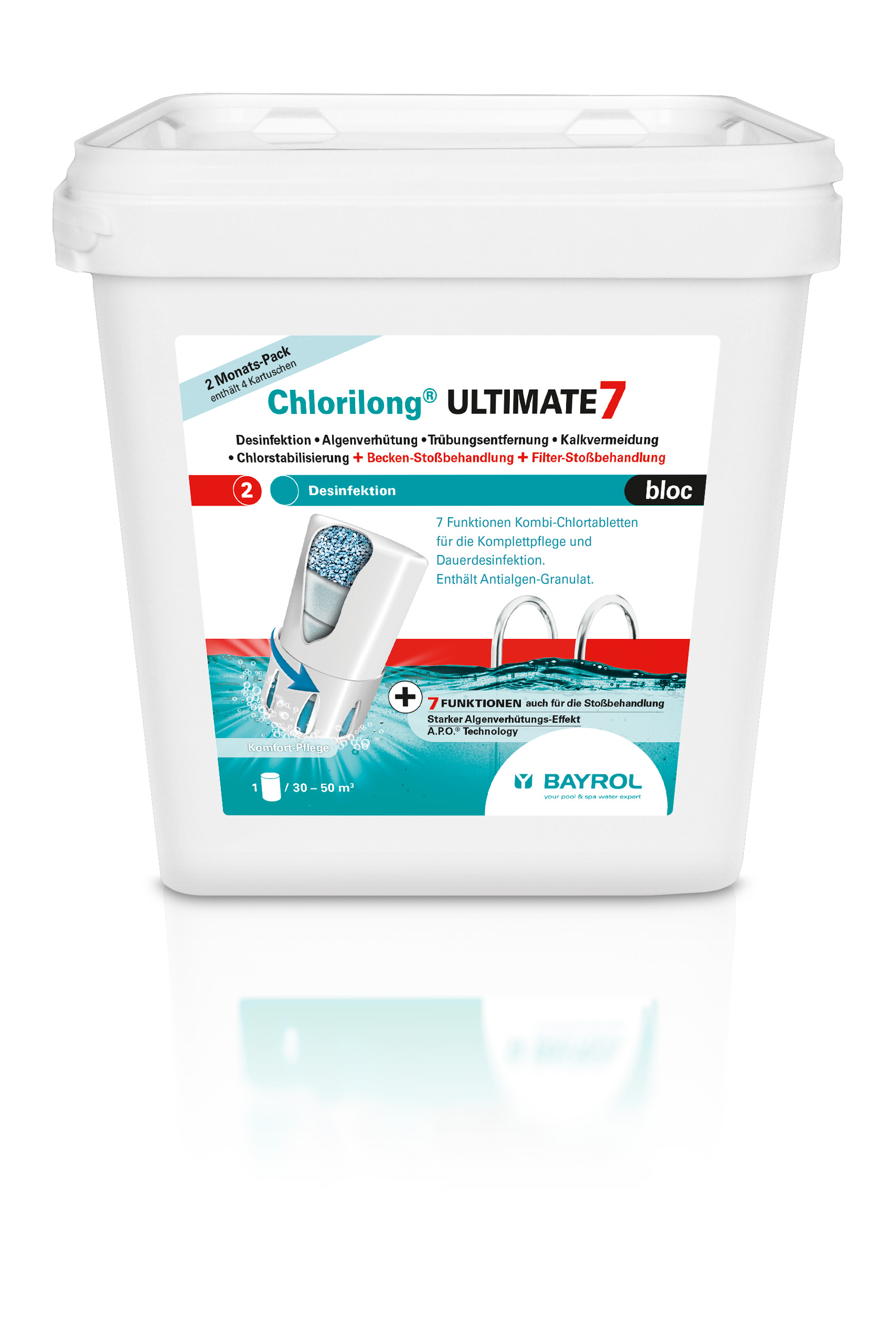 Chlorilong ® ULTIMATE 7 Bloc / 3,8 kg / 4 Kartuschen