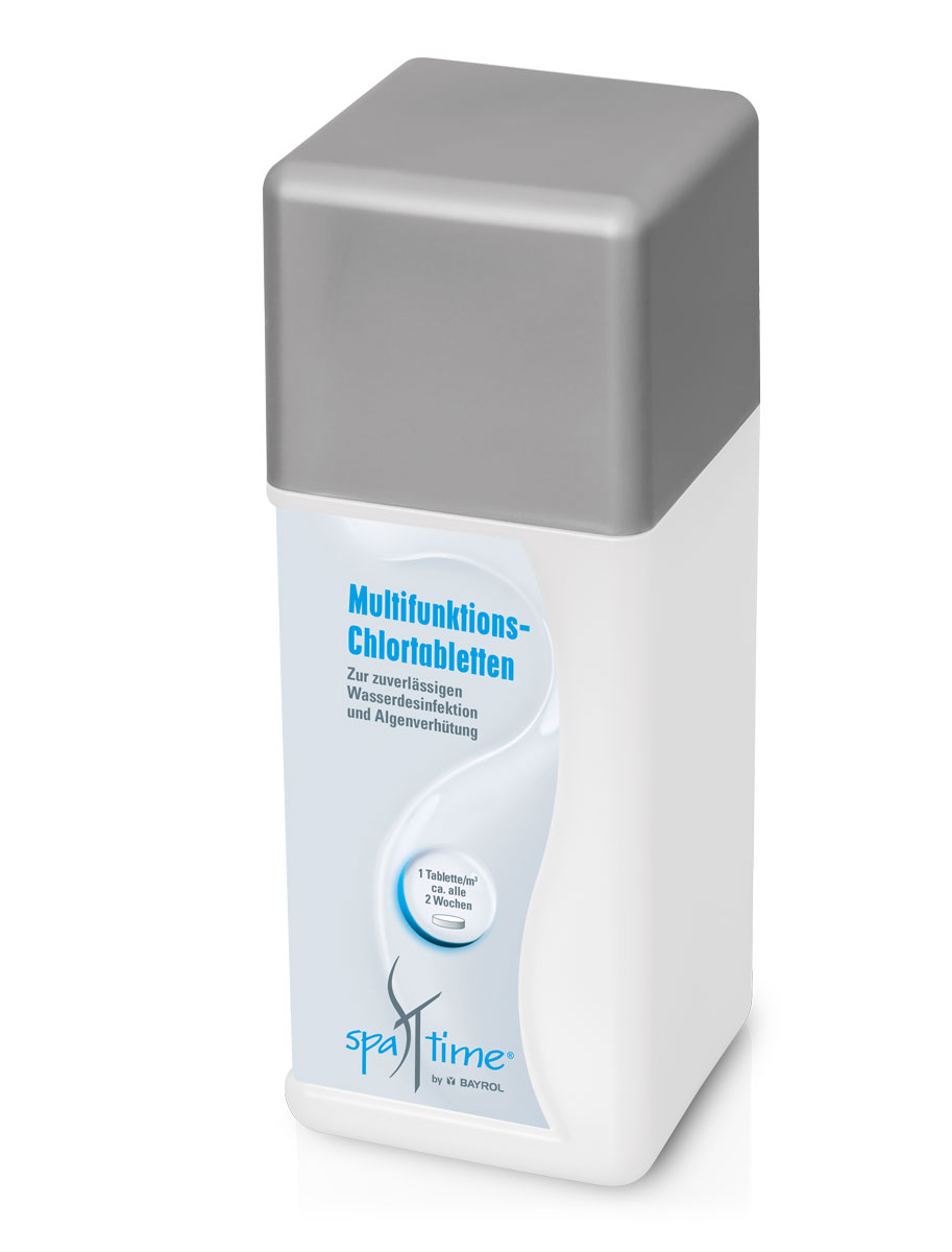 Multifunktions-Chlortabletten SpaTime 1 kg Flasche