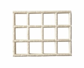Kunststoff Sauna Gittermatte - altweiß