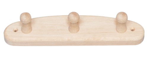 Handtuchhalter aus Holz 3 Haken