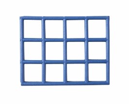 Kunststoff Sauna Gittermatte - blau