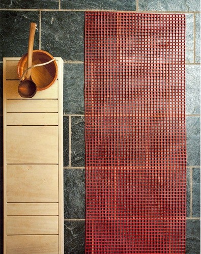 Kunststoff Sauna Gittermatte - rot