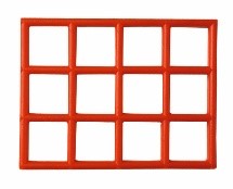 Kunststoff Sauna Gittermatte - rot