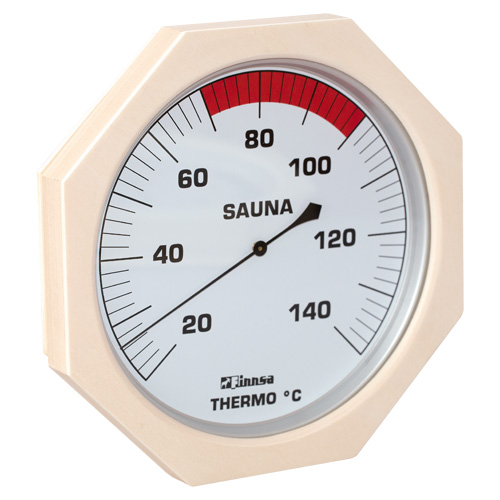 XXL Sauna Thermometer in Holz gefasst